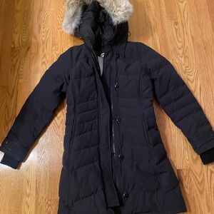 Canada Goose Black Puffer Coat with Fur Hood